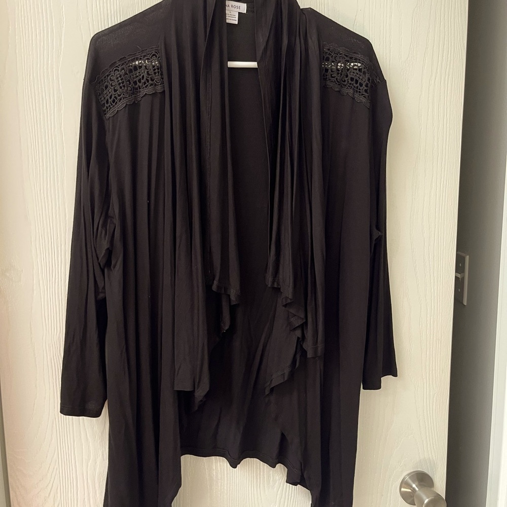 Ladies swing knit black jacket xl